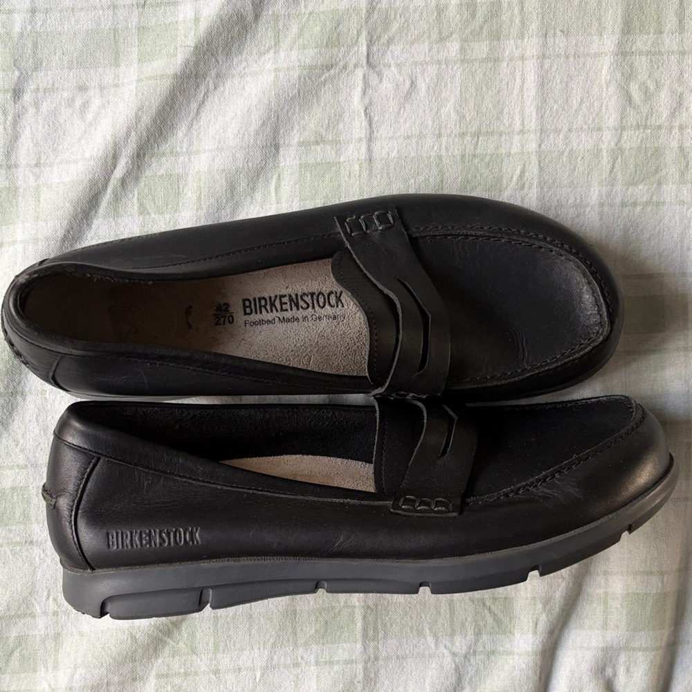 Birkenstock Men’s Black Leather Penny Loafers